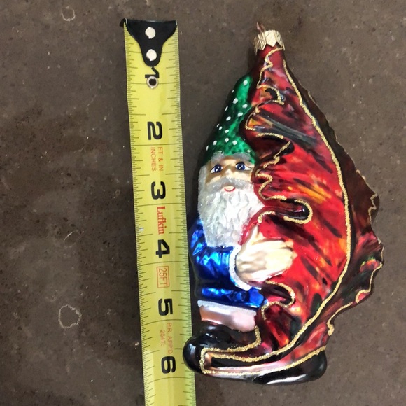 Larry Fraga hand blown Christmas ornament Fall gnome elf limited edition signed - Picture 10 of 11